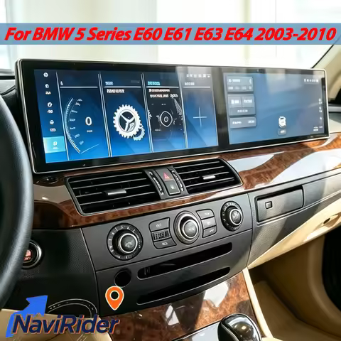 21" Android Dual Screen For BMW 5 Series E60 E61 E63 E64 2003-2010 CCC CIC Stereo Wireless CarPlay M
