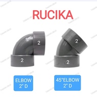RUCIKA 2" D ELBOW / 45 ELBOW 2" D KNEE/ 45 KNEE 2 inch D