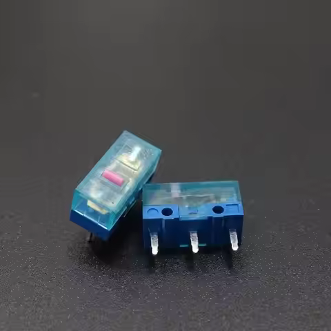 F3KE 4Pcs for HUANO Mouse Micro Switch 0.74N 3Pins (80M Clicks ) Mice Microswitch Set Pink Dot Blue 