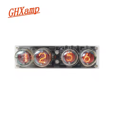 GHXAMP 4-bits Glow Tube Nixie Clock QS30-1 SZ3-1 Tube Advanced Version Remote Control LED Backlight 