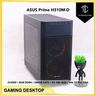 Sharkoon V1000 ASUS Prime H310M-D Intel Core i5-8400 8GB DDR4 RAM 240GB SATA SSD RX580 8GB GPU Refur