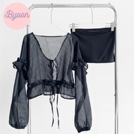 Áo Babydoll Bồng Bềnh BYOON SAIGON Tay Nhún Bèo Nhẹ Nhàng Nữ Tính A51456