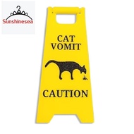 Cat Vomit Sign 4 Inch Vomit Wet Floor Sign Vomit Warning Sign Decoration Yard Sign