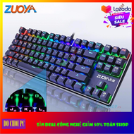 Bàn Phím Cơ Gaming Zuoya X51 Led Nhiều Chế Độ Do Choi PC ( 87 Phím LED RGB Blue Switch Black Switch)