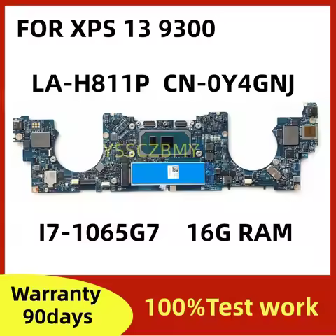 LA-H811P For Dell XPS 13 9300 Laptop Motherboard with I3 I5 I7 10TH CPU 8G 16 RAMG CN-0Y4GNJ Mainboa