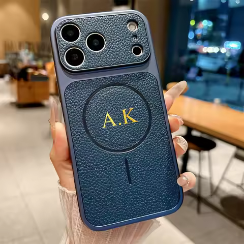Personalized Case For iPhone 13 14 15 16 17 Pro Max Air Customized Initials Name Wireless Charging F