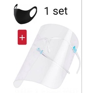 [READY STOCK]  Adult Face Shield FACE SHIELD + MASK 1 SET  [ FACE SHIELD PROTECTIVE / ANTI-FOG ]