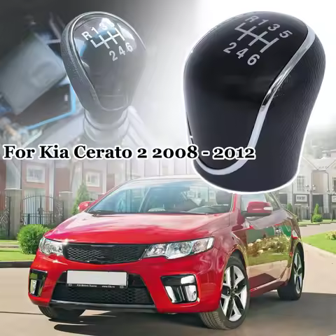 6SP +R MT Gear Shift Knob GearStick Lever Pen Shifter Handball Chrome M10 Black For Kia Cerato 2 For