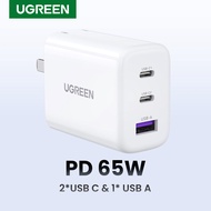 UGREEN PD 65W Type C Foldable Charger Compatible with MacBook Pro iPad Pro iPhone 15 14 Pro Max Sams