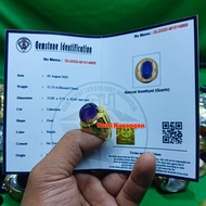 Cincin Batu Kecubung Ungu Kalimantan Asli Natural Amethyst Quartz GLI