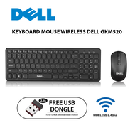 DELL GKM520 WIRELESS KEYBOARD DAN MOUSE COMBO SET KEYS FULLSIZE