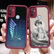 Soft Case for Realme C17 7i 5 5i 5s OPPO A53 A53S A33 A31 A32 C-29 Attack on Titan Burgundy