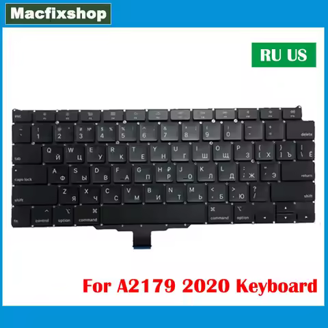 Russian Standard 2020 A2179 Keyboard For MacBook Air 13 inch RU US A2179 Russian Keyboard Replacemen
