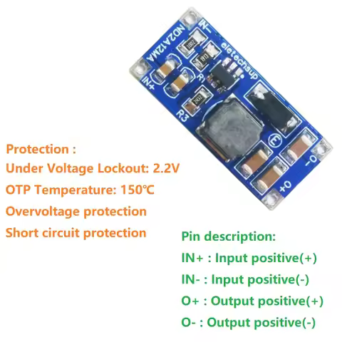 Mini 8W DC-DC Boost Converter Module with FP6291 Chip, 2.6-6V Input, 5V/8.4V/12V/12.6V Output, Multi