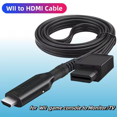 Wii to HDMI Converter Adapter Video Cable 1080P Male to Male Wii2HDMI Converter Plug and Play for Wi