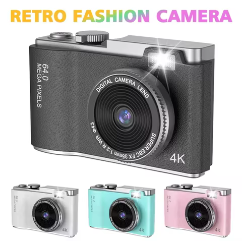 HD Digital Camera 4K 64MP Photography Camera Video Camcorder 2.4 inch Screen Camcorder for Photograp