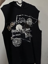 Chanel Coco 印花無袖連帽衫
