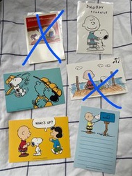 snoopy lucy charlie brown post card