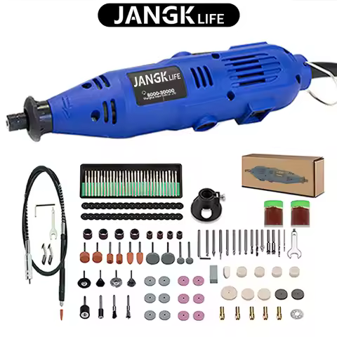JANGKLIFE 110V 220V Power Tools Electric Mini Drill Grinder Engraver Polisher with Rotary Tools Set