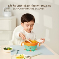 (MEGA SALE 9.9)Bát ăn cho trẻ em hình vịt inox 316 Elmich Babycare EL-0008VIT
