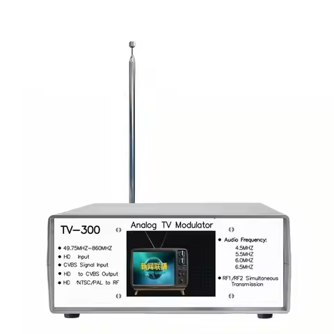 FULL-TV300 Analog TV Transmitter 2-Channel Analog TV Audio/Video Wireless Transmitter EU Plug