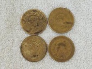 錢幣(6)~~五角~~中華民國43年~~4個合售