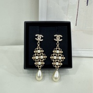 Chanel 多層珍珠複雜復古珍珠吊墜耳環 耳環