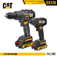 CAT ชุดสว่านกระแทกไร้สาย 18V รุ่น DX12K