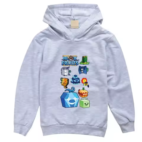 Game Blox Fruits Hoodie Kids Spring Autumn Clothes Baby Girls Cartoon Hoodies&Sweatshirts Junior Boy