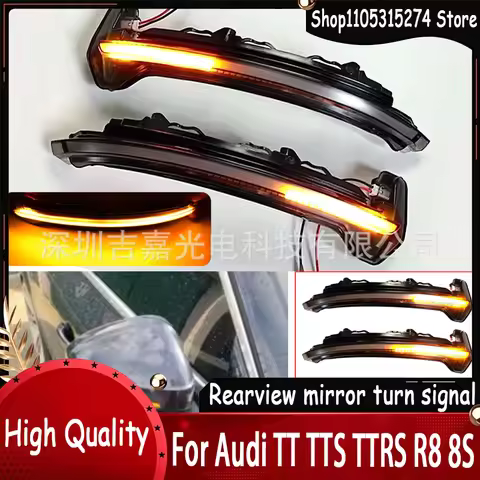 For Audi TT TTS TTRS R8 8S modified turn signal light rearview mirror running water turn light.signa