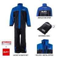 Yamaha X QUAT Raincoat Collab QUAT Rain-Suit Q41 (Blue) Baju Hujan Yamaha X QUAT [C]
