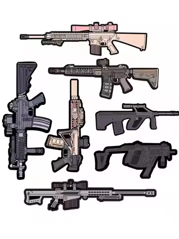 New 3D PVC M416 Q Edition Rubbe Armband BABAYAGA Backpack Morale Collection Pink SR 25 Military Hook