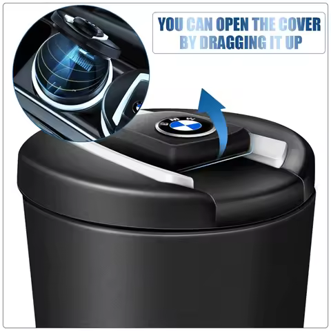 Car Ashtray Storage Cup Smokeless with LED Light Car Styling For BMW E36 E46 E90 E60 E39 F30 F10 F20