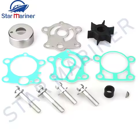 6H4-W0078 Water Pump Impeller Kit For Yamaha Outboard Motor 2T 30HP 40HP 50HP 3 Cylinder 18-3429 6H4