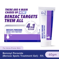 Benzac Benzoyl Peroxide Spots Treatment Gel 5% 60gm (Anti-Acne Pimple Cream)