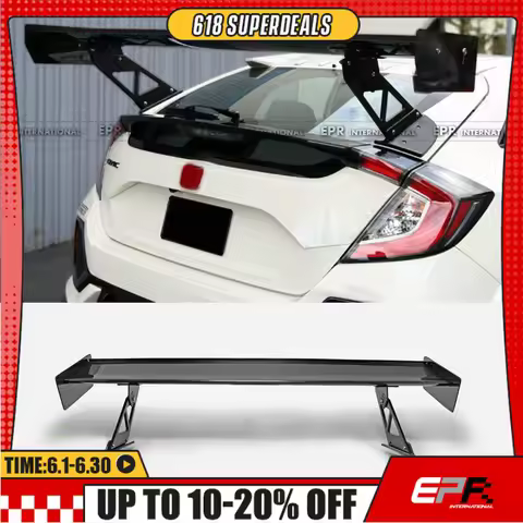 Carbon fiber For Honda Civic FK7 FK8 AP GTC250 Type Rear GT Spoiler Lightweight modification accesso