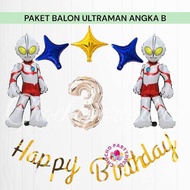 Paket Balon ULTRAMAN ANGKA B / Dekorasi Ulang Tahun Ultraman