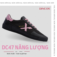 Giày Sneaker Nữ Dincox DC47 BLACK/ PINK Micro Suede Kết Hợp Canvas Shoes Đế Bằng Bền Và Nhẹ Hơn