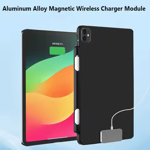 Aluminum Alloy Magnetic Wireless Charger Module With Protect Case for iPad Pro 13"/11" 18W Fast Char