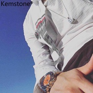 Women Men Hip Hop Stainless Steel Kemstone Emoji Card Circle SMILE