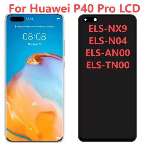 6.58" AMOLED/TFT For Huawei P40 Pro ELS-NX9 N04 LCD Display With Frame Touch Screen Digitizer Assemb