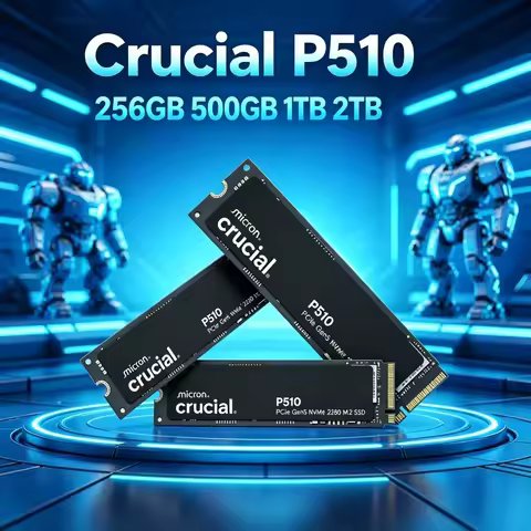 Crucial P510 M.2 2280 1TB NVMe SSD PCIe 5.0 - Upgraded from P3 Plus 11000MB/s Read 9500MB/s Write