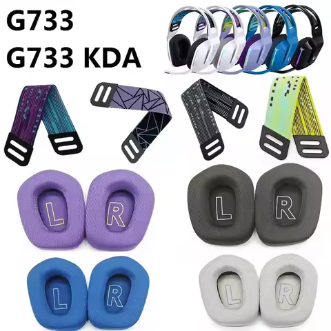 Suitable for Logitech G733 wrieless Headphones replacement high quality Universal G733 KDA Earmuffs 
