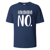Popular men's T-shirts  Hahaha No Print T-Shirt Tees For Men 100% Cotton O-neck Oversize Casual Tops