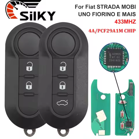 SilKY Replacement Folding Flip Remote Car Key FOB 2/3Buttons 433.92 MHz 4A/29A1M CHIP For Fiat STRAD