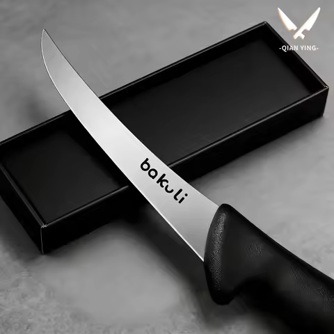 Utility Boning Knife Steak Knife Slaughtering Knife Ultra-Sharp Stainless Steel Small Curved Knife B