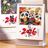 New Style Scene Wooden Frame 2026 Horse Wooden Floral Desk Calendar 3D Three-Dimensional Creative Gi