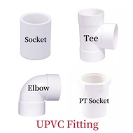 UPVC Fitting [ 32mm 40mm 50mm ] Socket Tee Elbow PT Socket