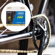 [outdooronsale] 6-7-8S-Z80 116L Gold Bike Chain Mountain Road Bike Gold Chain Quick Release Link FSI