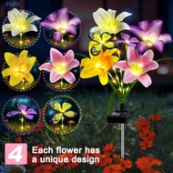 ENDY Outdoor Garden Lights, Flower Decor Butterfly Design Solar Garden Lights, Butterfly Iris Ground
